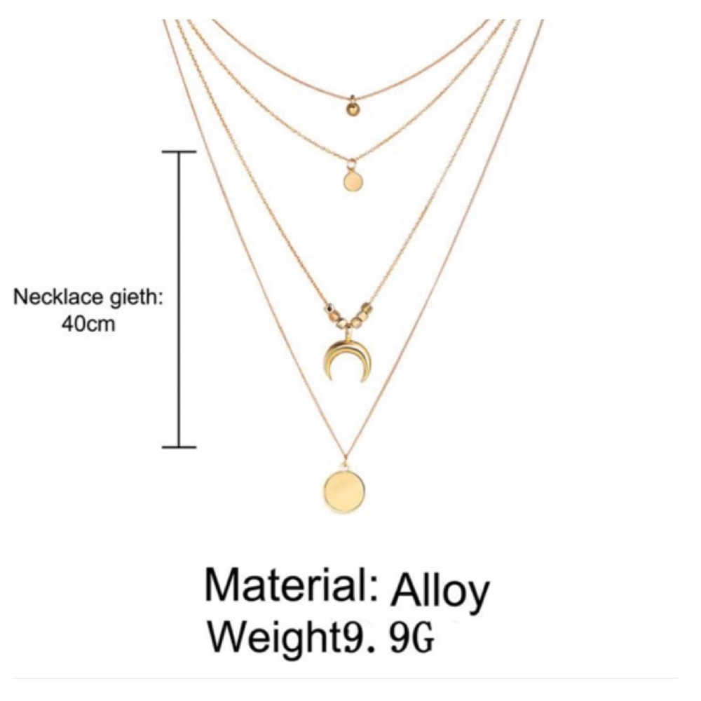 🎄25% OFF BUNDLES🎁Gold multilayer boho necklace - Picture 6 of 8